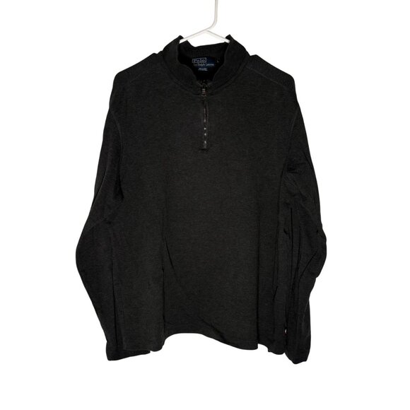 Polo Ralph Lauren Other - Polo By Ralph Lauren Mens Gray 1/4 Zip Pullover Sweatshirt Cotton Blend Size L